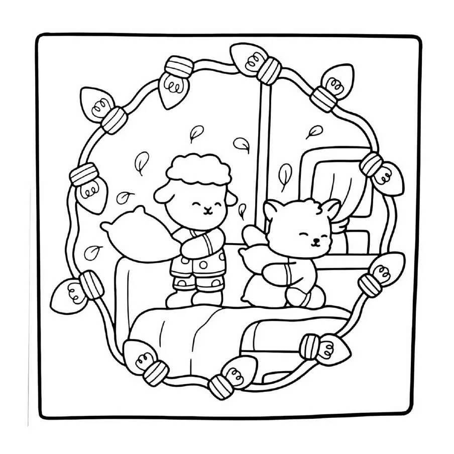 Aesthetic and Cute Christmas Coloring Pages (18)