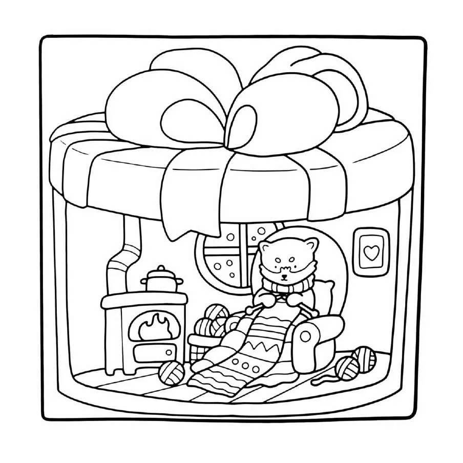 Aesthetic and Cute Christmas Coloring Pages (19)