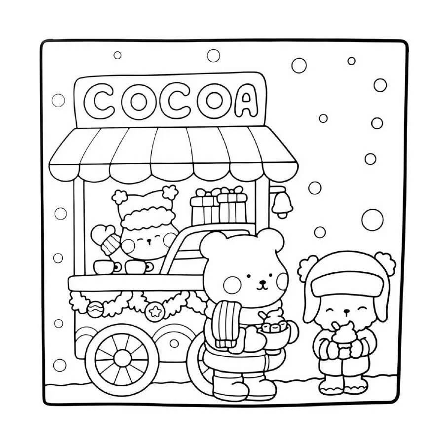 Aesthetic and Cute Christmas Coloring Pages (2)