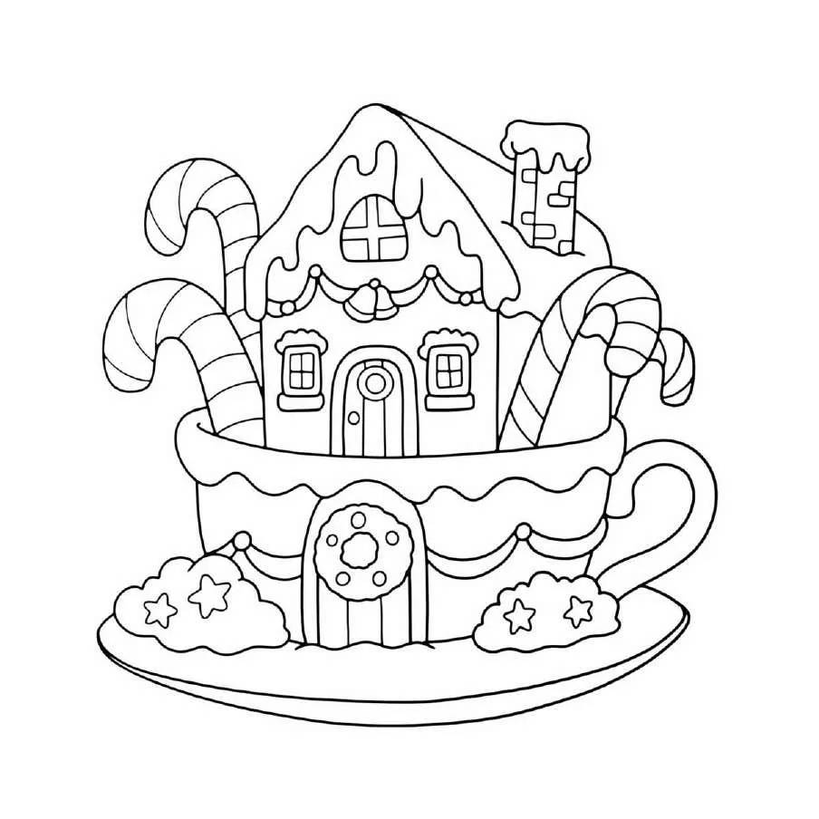 Aesthetic and Cute Christmas Coloring Pages (27)