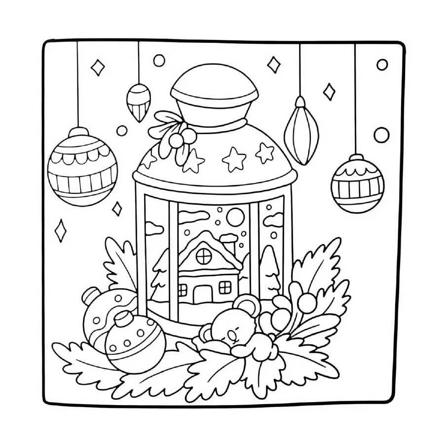 Aesthetic and Cute Christmas Coloring Pages (30)