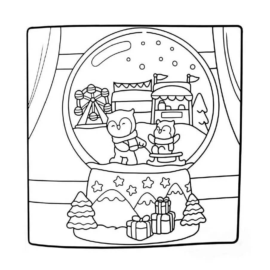 Aesthetic and Cute Christmas Coloring Pages (31)