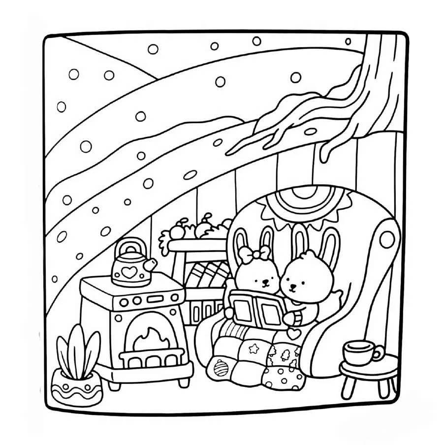 Aesthetic and Cute Christmas Coloring Pages (32)