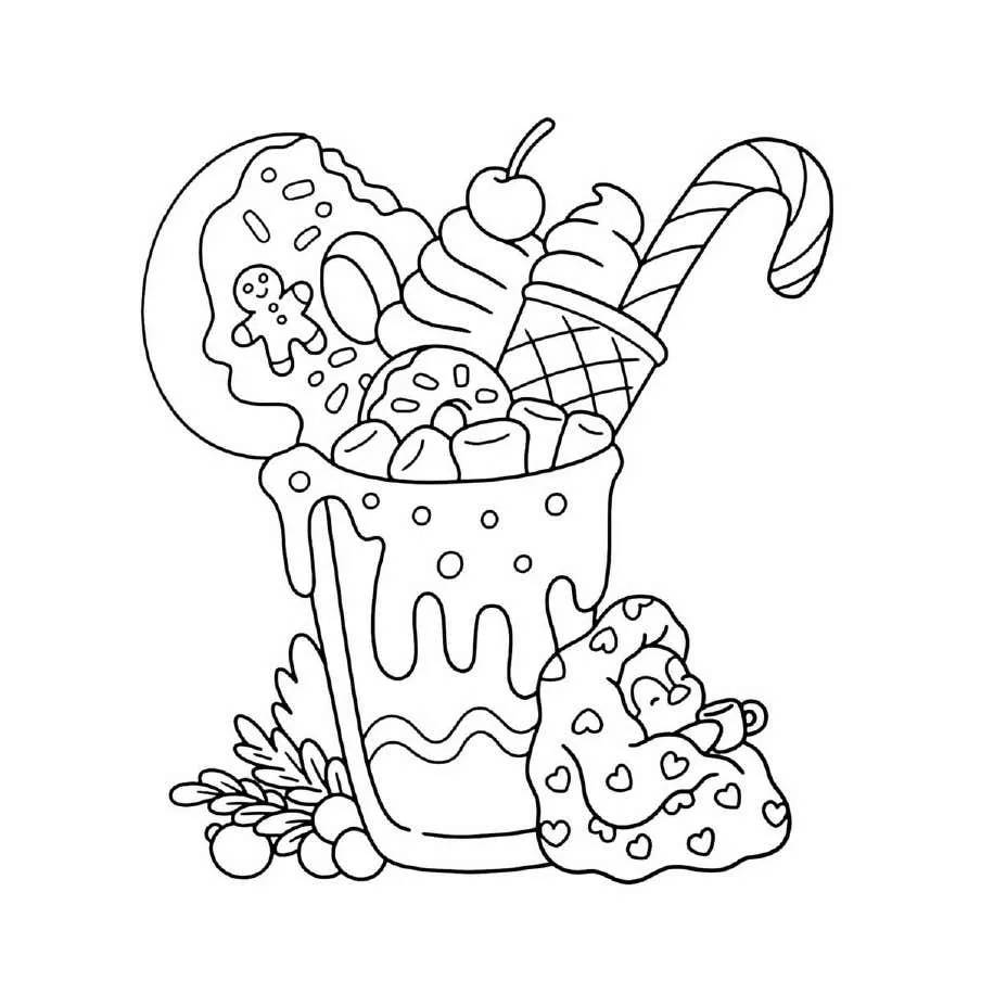 Aesthetic and Cute Christmas Coloring Pages (34)