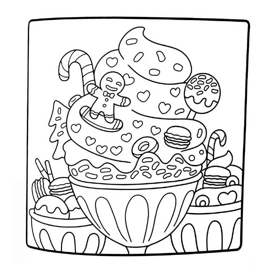 Aesthetic and Cute Christmas Coloring Pages (35)