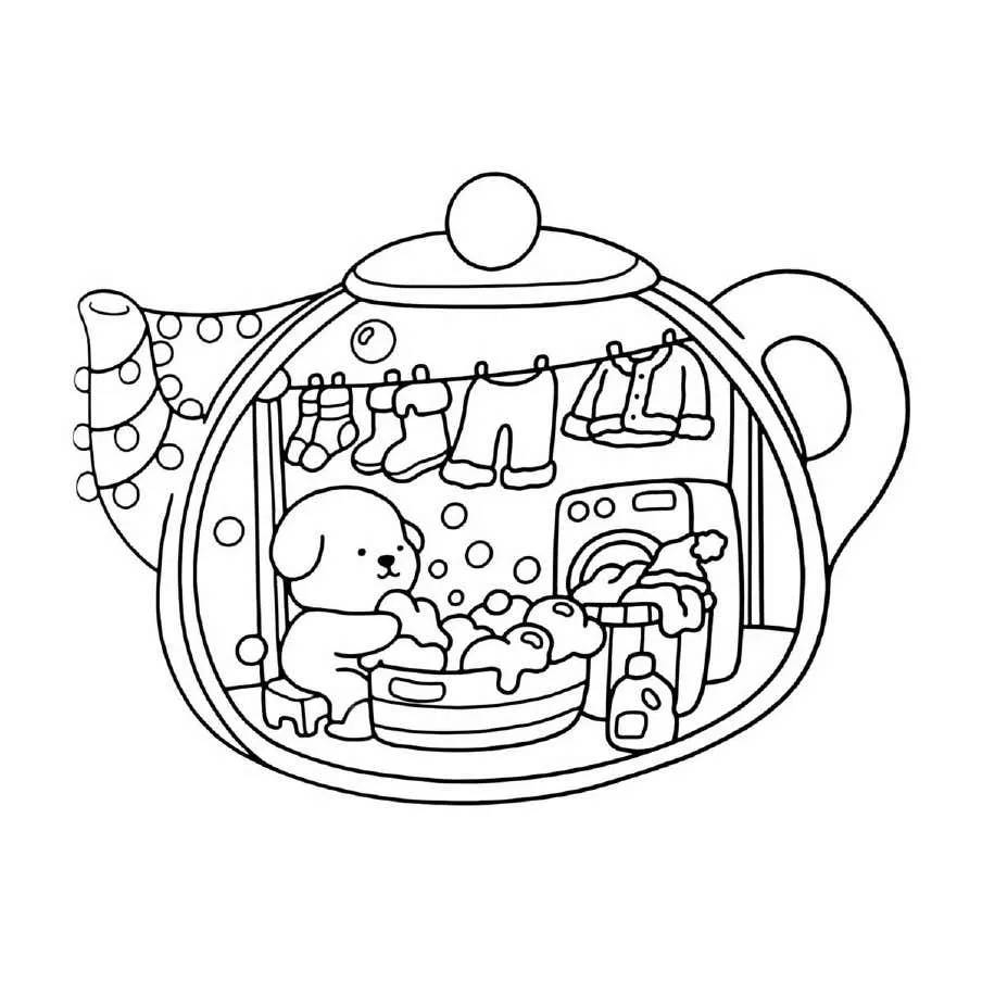 Aesthetic and Cute Christmas Coloring Pages (38)