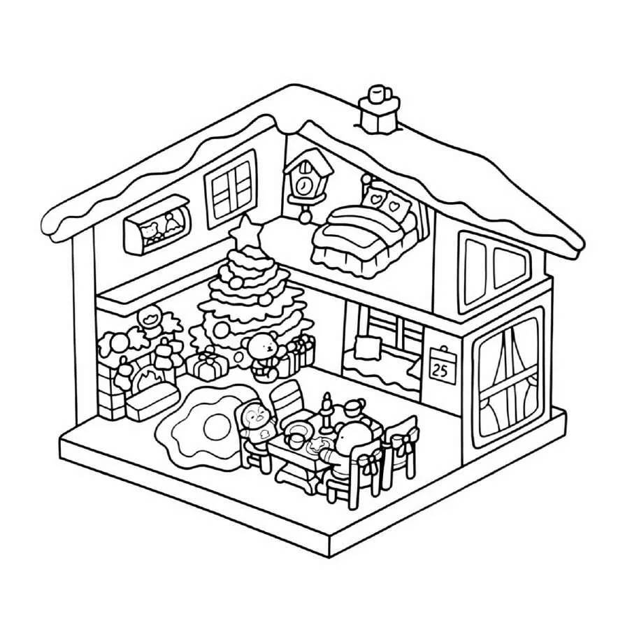 Aesthetic and Cute Christmas Coloring Pages (39)