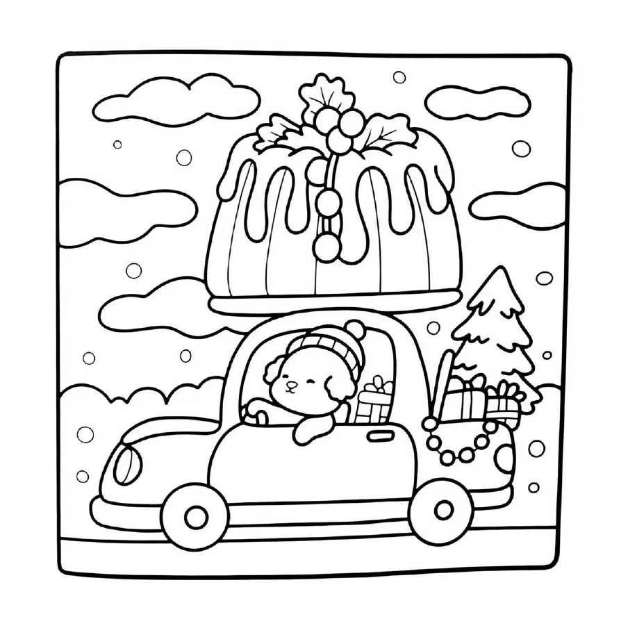 Aesthetic and Cute Christmas Coloring Pages (5)