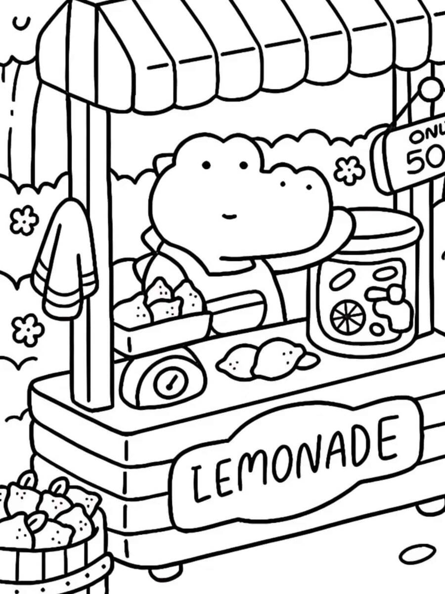 Cozy Lemonade Coloring Pages