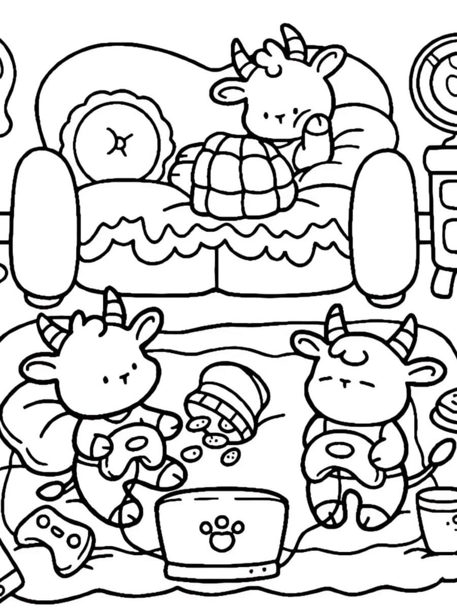 Fun Comfy Cozy Coloring Sheets