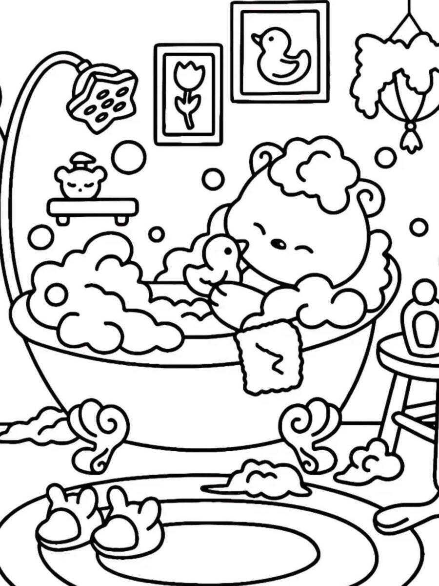 Printable Comfy Cozy Coloring Sheets