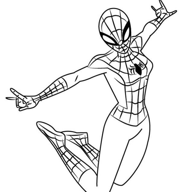 10 Girl Spiderman Coloring Pages for Your Little Superhero