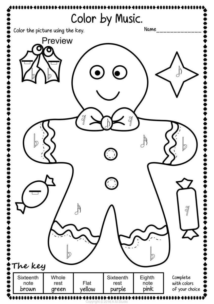 10 Christmas Music Coloring Pages Free Printable: Festive Fun for All Ages