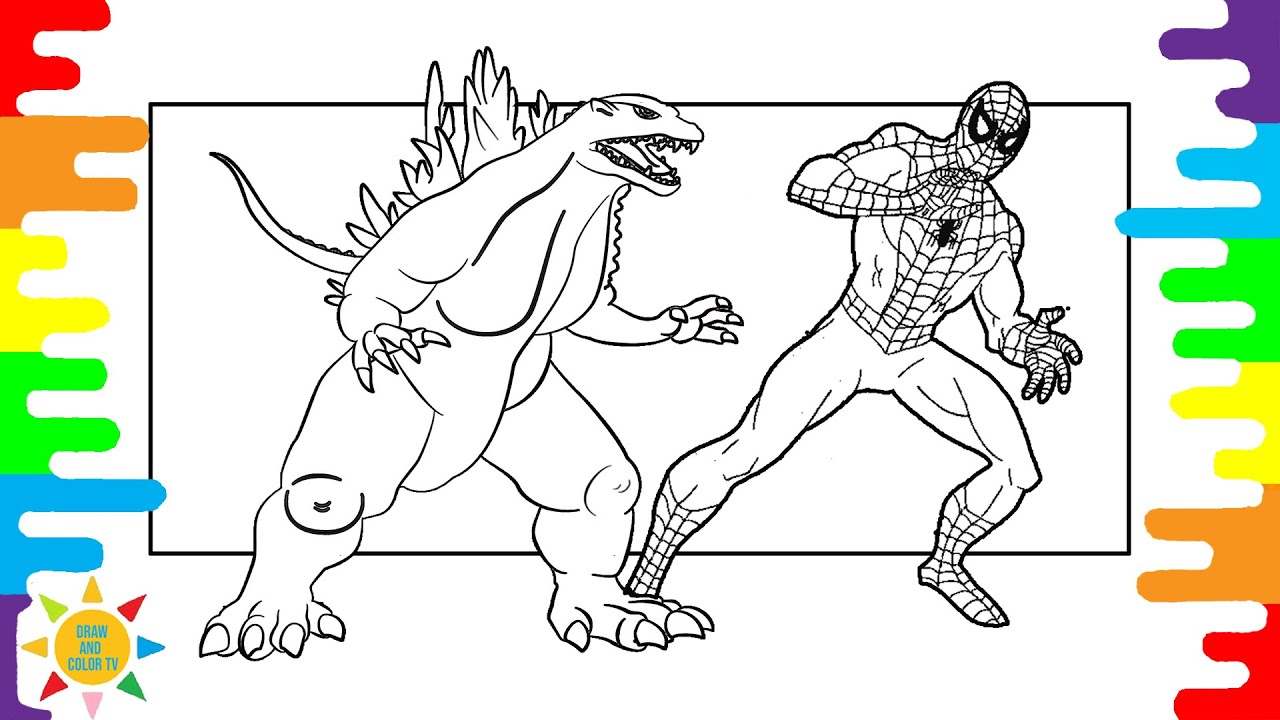 10 Godzilla vs. Spiderman Coloring Pages to Unleash Your Inner Superhero