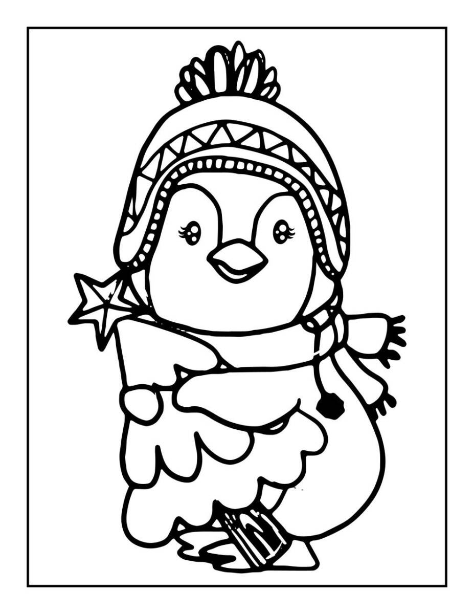 10 Penguin Christmas Coloring Pages for Kids: Spread the Holiday Cheer!