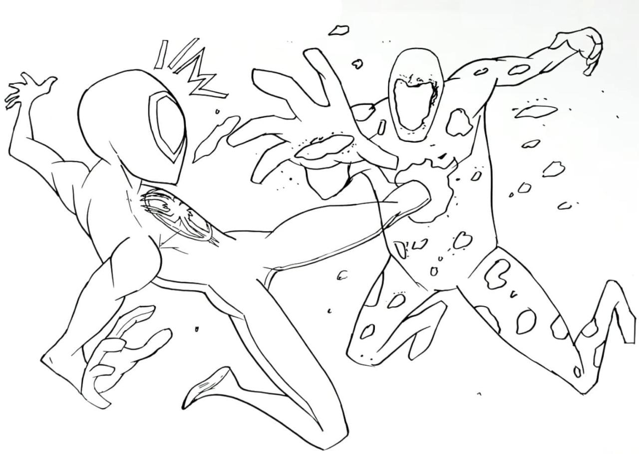 10 The Spot Spiderman Coloring Pages for Kids and Adults