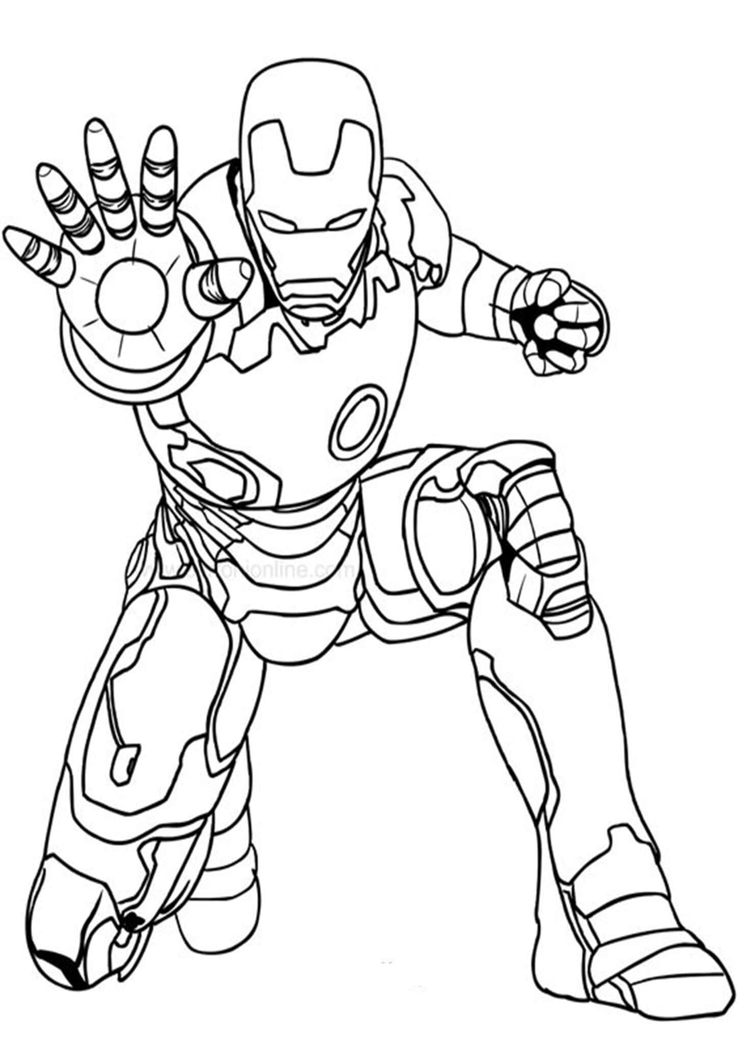 Spiderman and Ironman Coloring Pages Free Printable 20