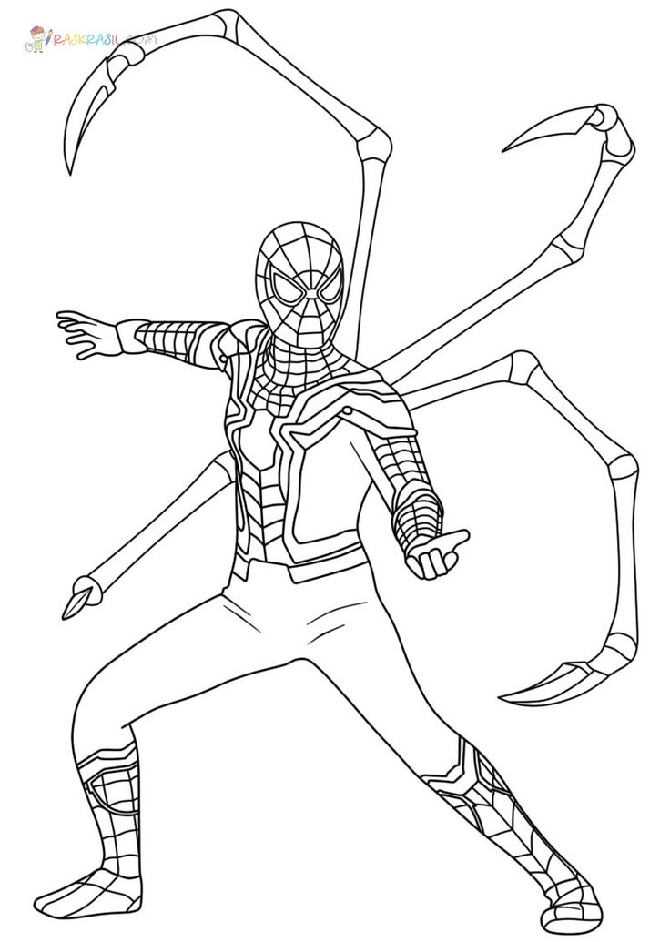 Spiderman and Ironman Coloring Pages Free Printable 22