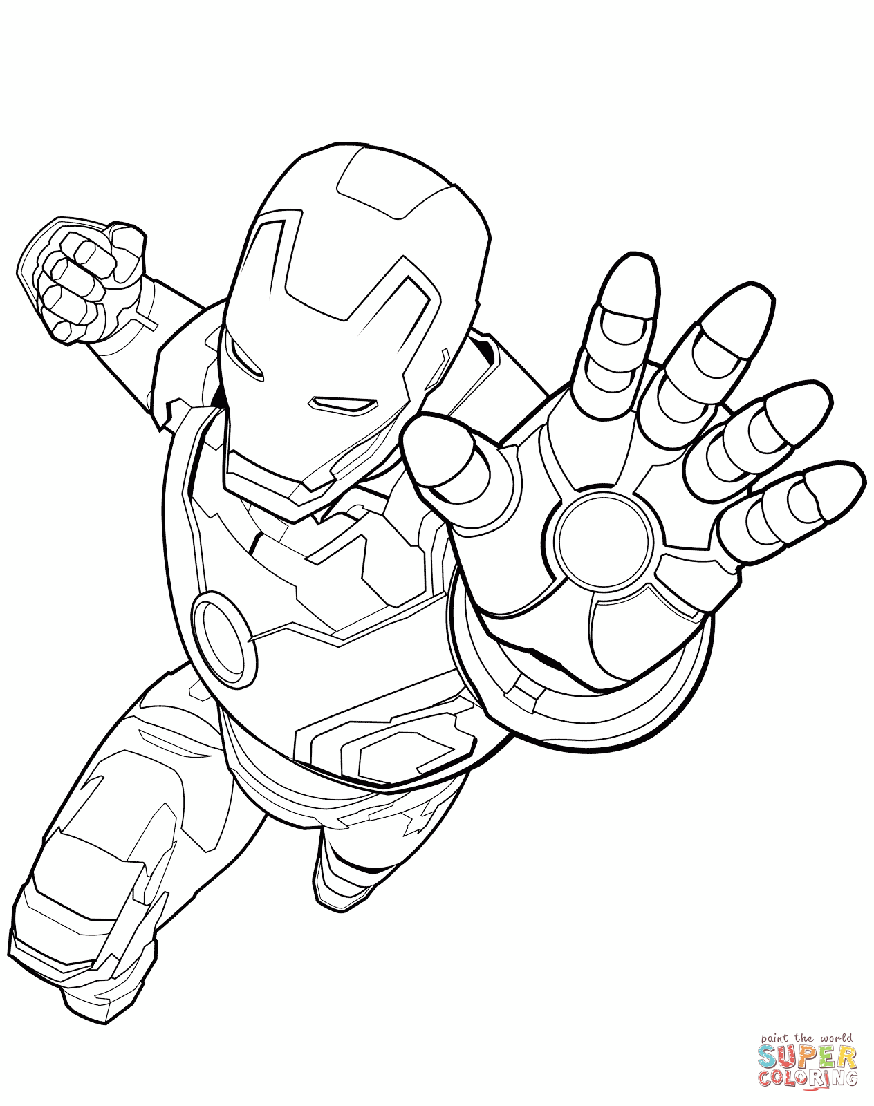 Spiderman and Ironman Coloring Pages Free Printable 28