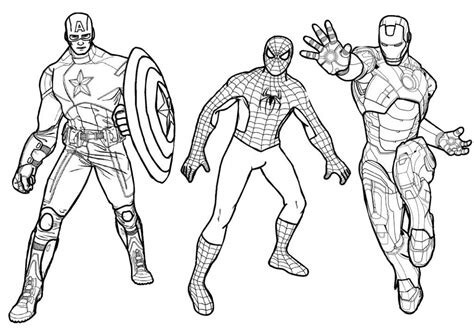 Spiderman and Ironman Coloring Pages Free Printable 6