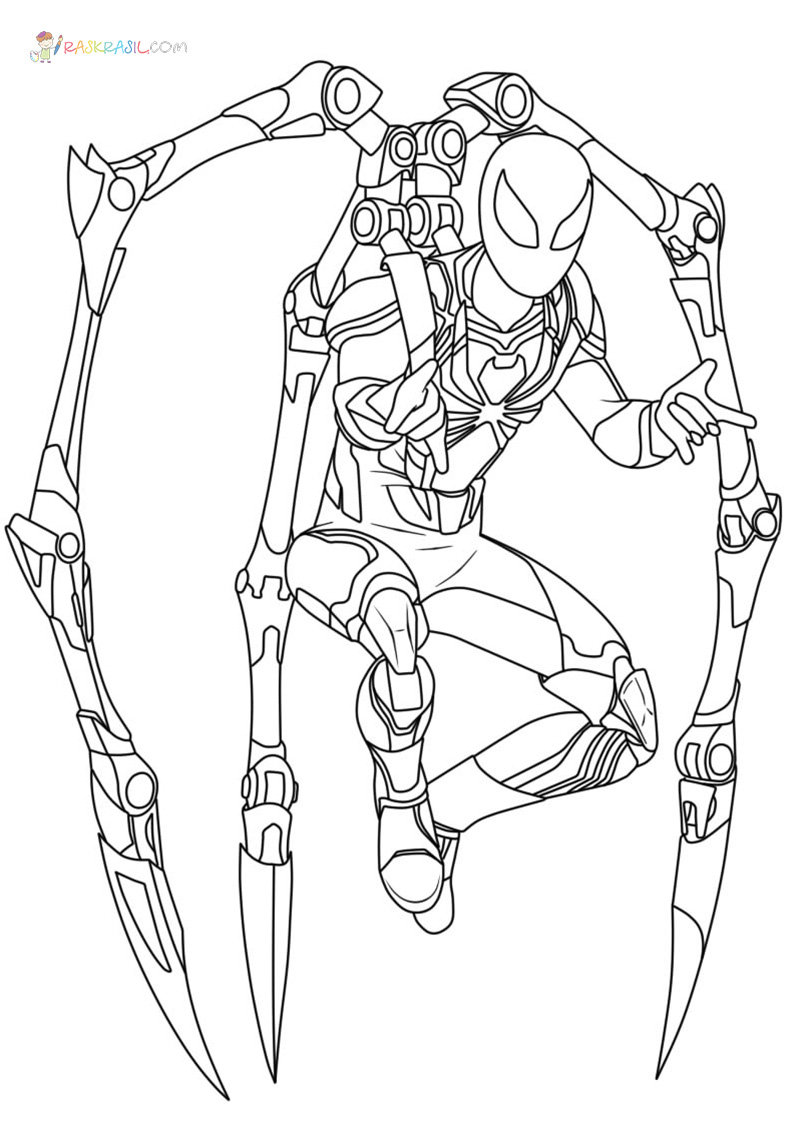 Spiderman and Ironman Coloring Pages Free Printable 8