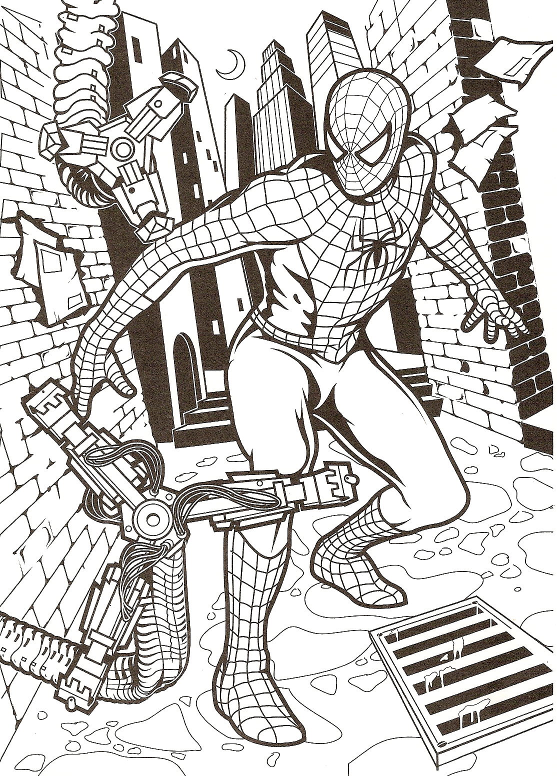 Spiderman Coloring Pages Adult Free Printable 1