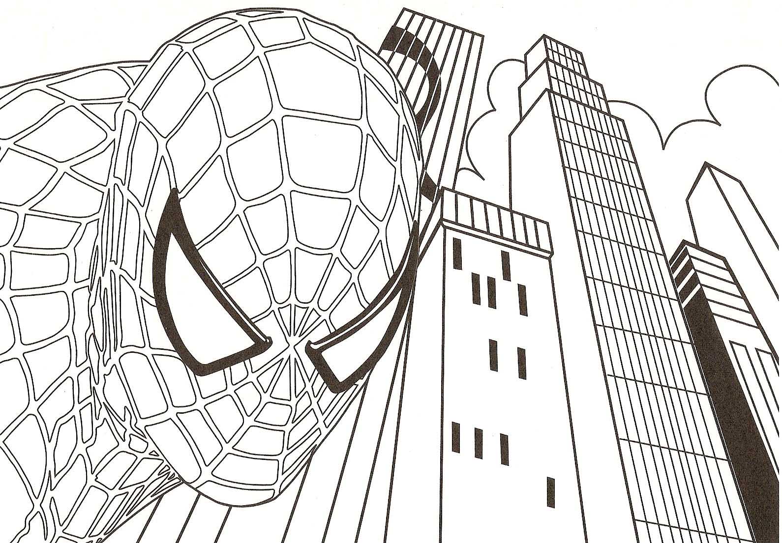 Spiderman Coloring Pages Adult Free Printable 12