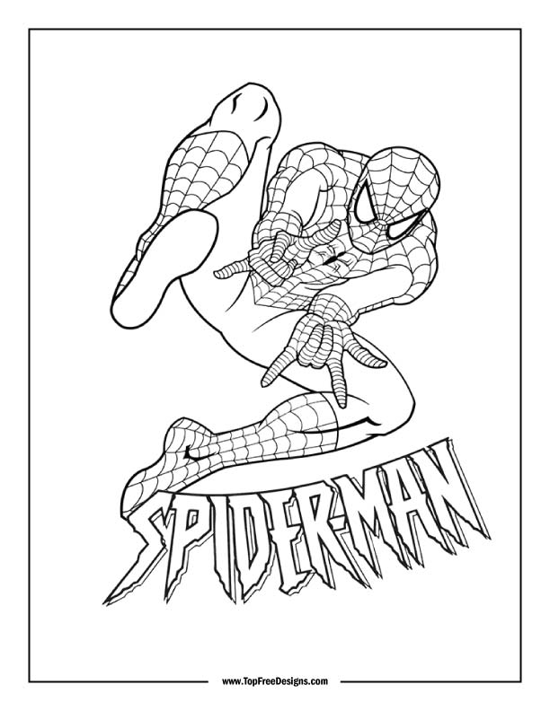 Spiderman Coloring Pages Adult Free Printable 14