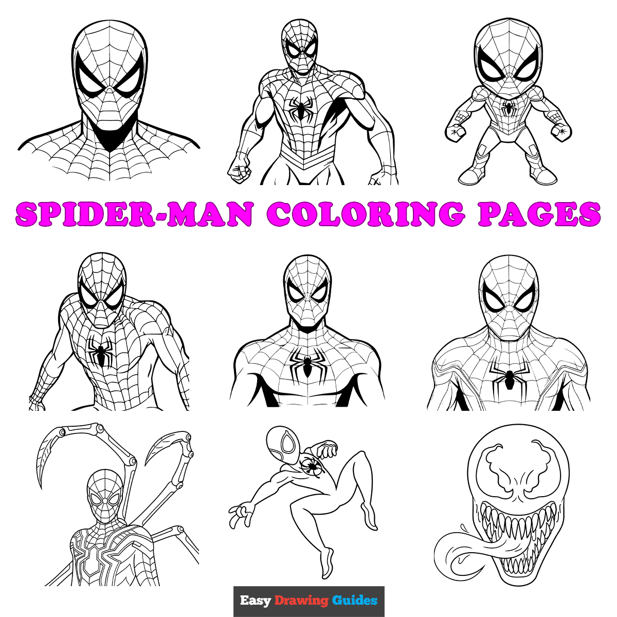 Spiderman Coloring Pages Adult Free Printable 17