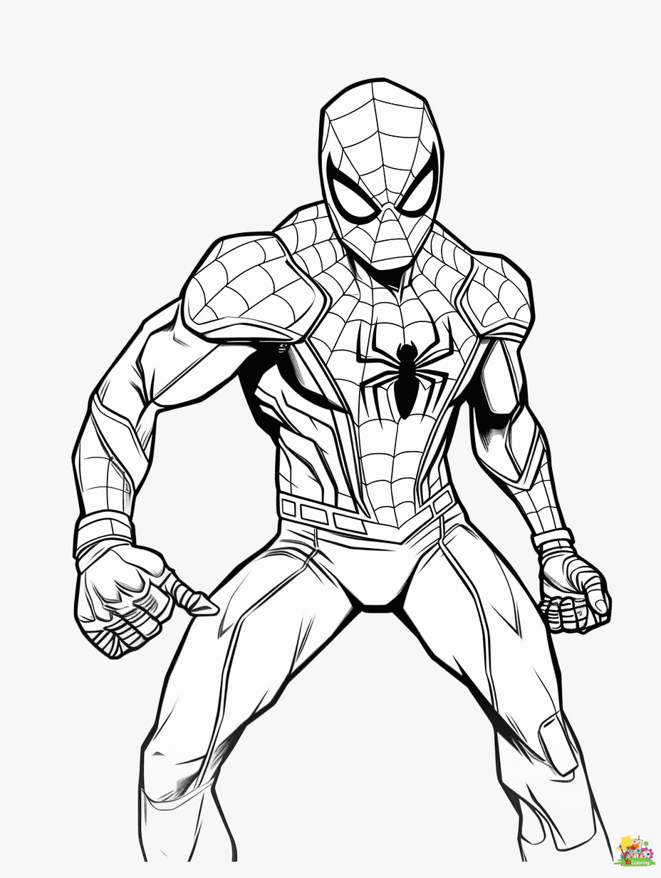 Spiderman Coloring Pages Adult Free Printable 23