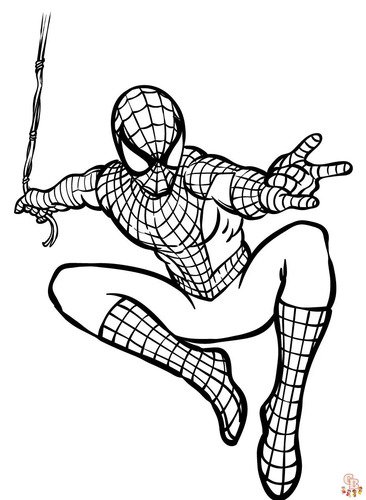 Spiderman Coloring Pages Cute Free Printable 13