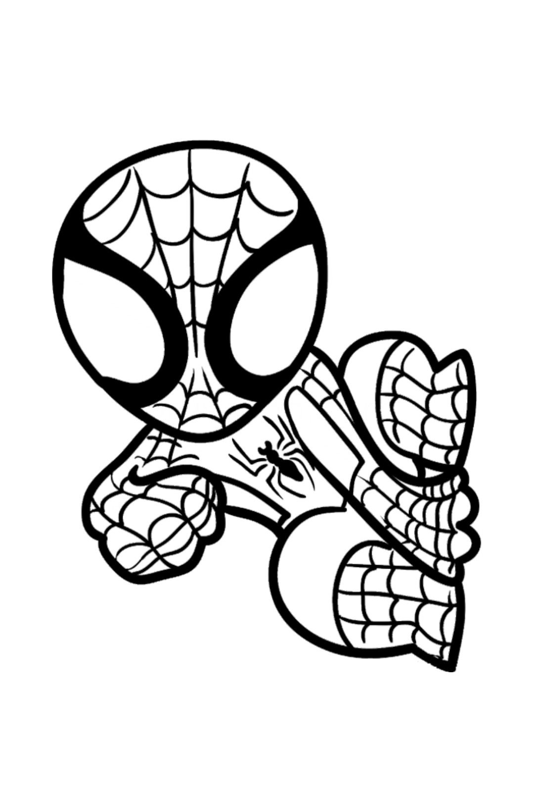 Spiderman Coloring Pages Cute Free Printable 16