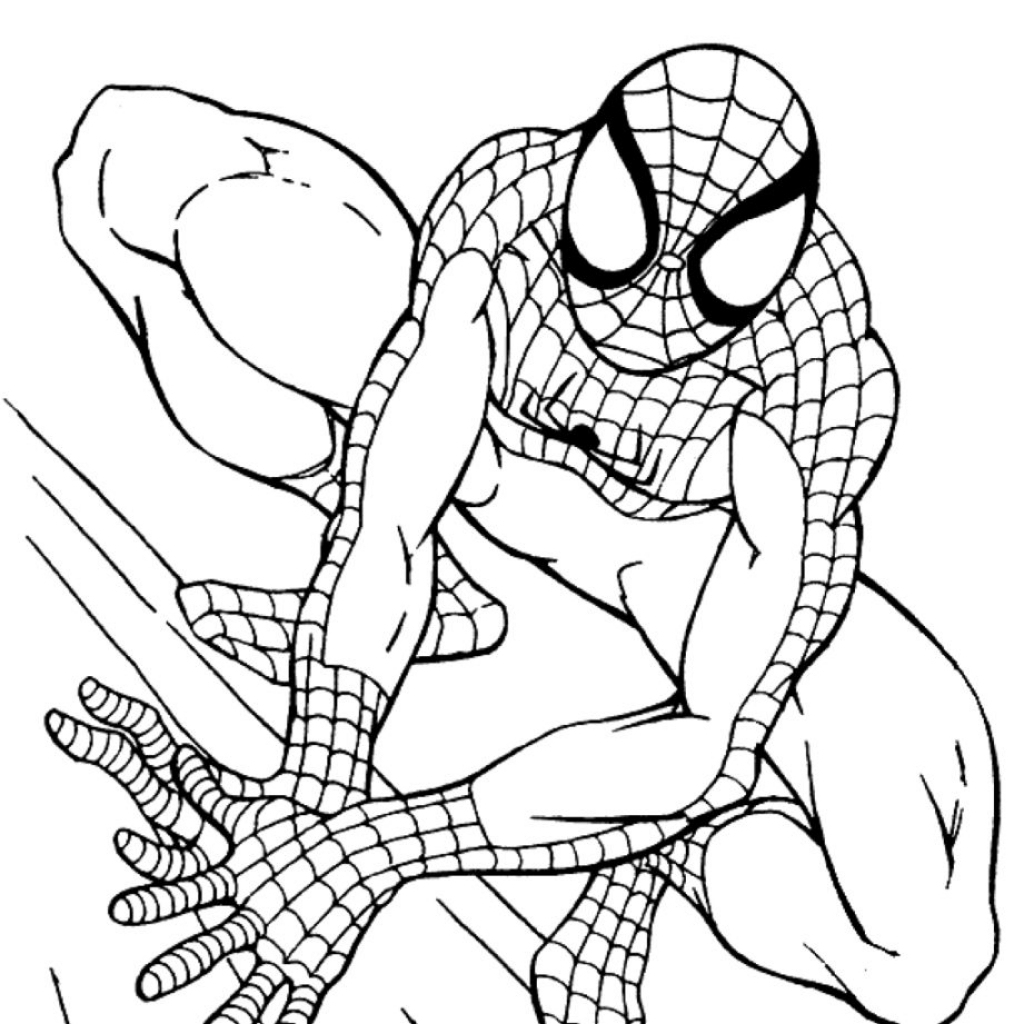 Spiderman Coloring Pages Cute Free Printable 17