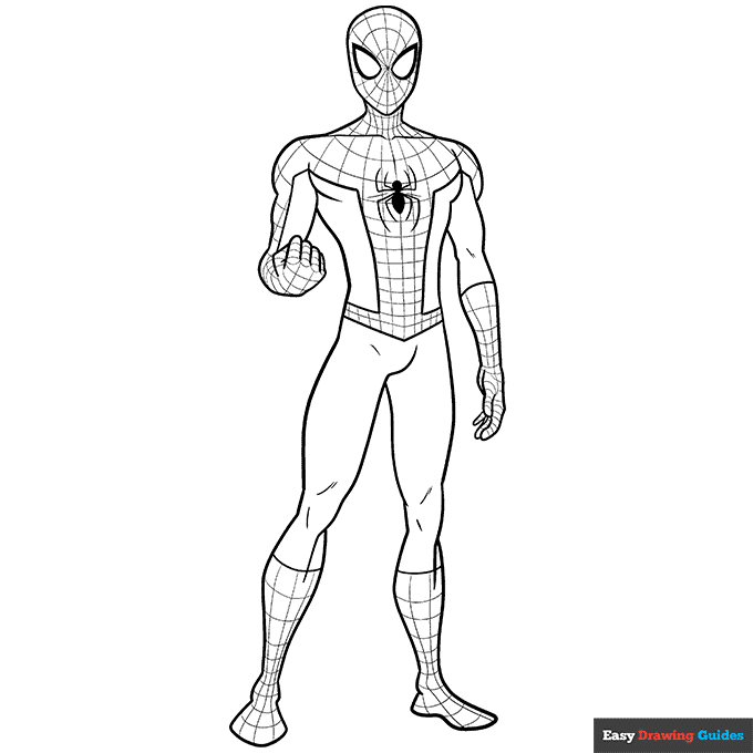 Spiderman Coloring Pages Cute Free Printable 22