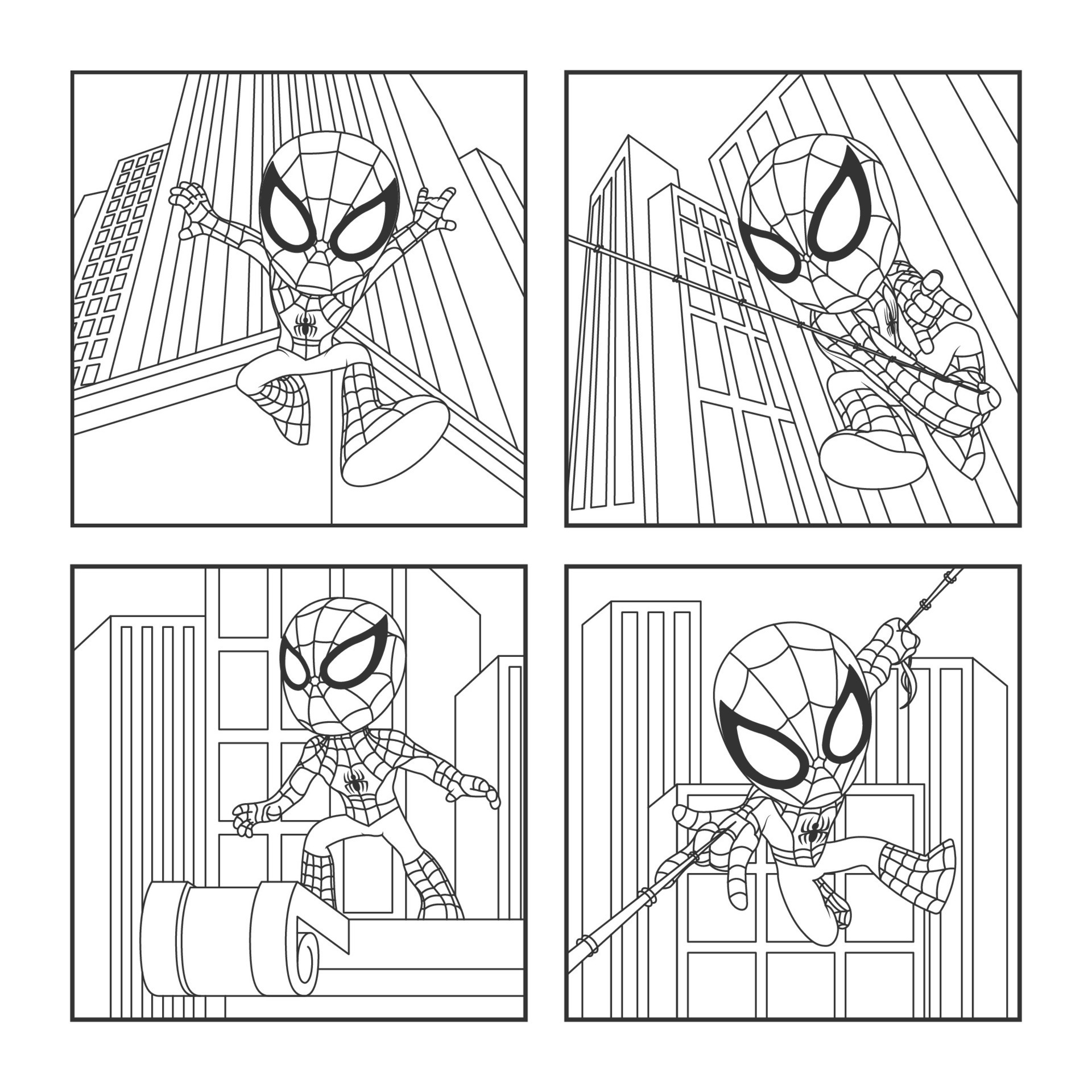 Spiderman Coloring Pages Cute Free Printable 23