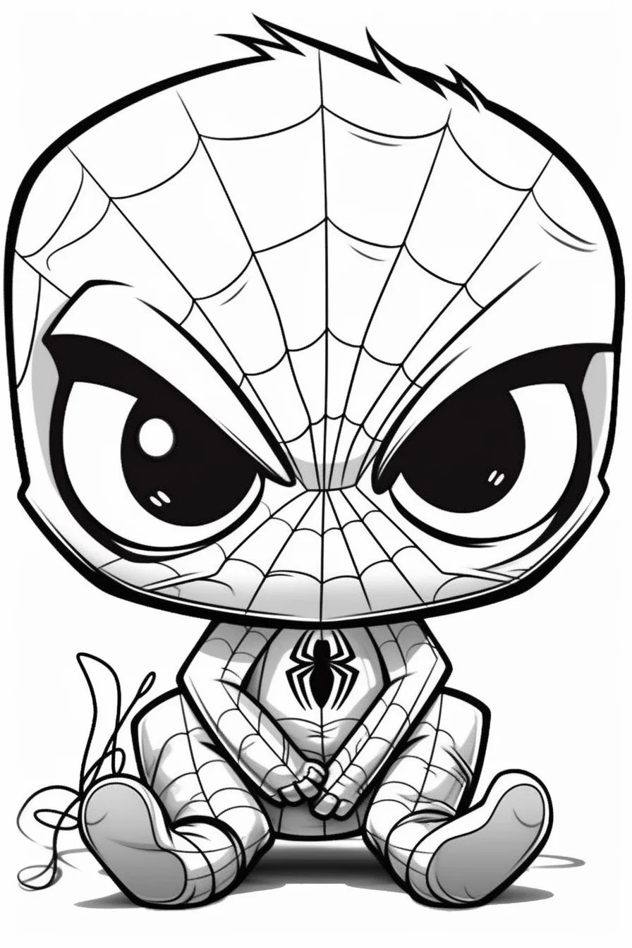 Spiderman Coloring Pages Cute Free Printable 4