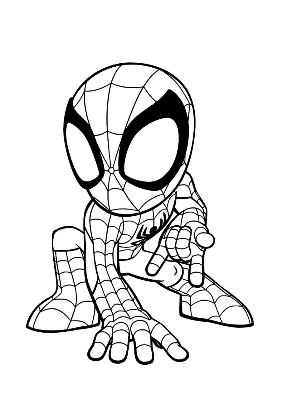 Spiderman Coloring Pages for Kids FREE Printable 18