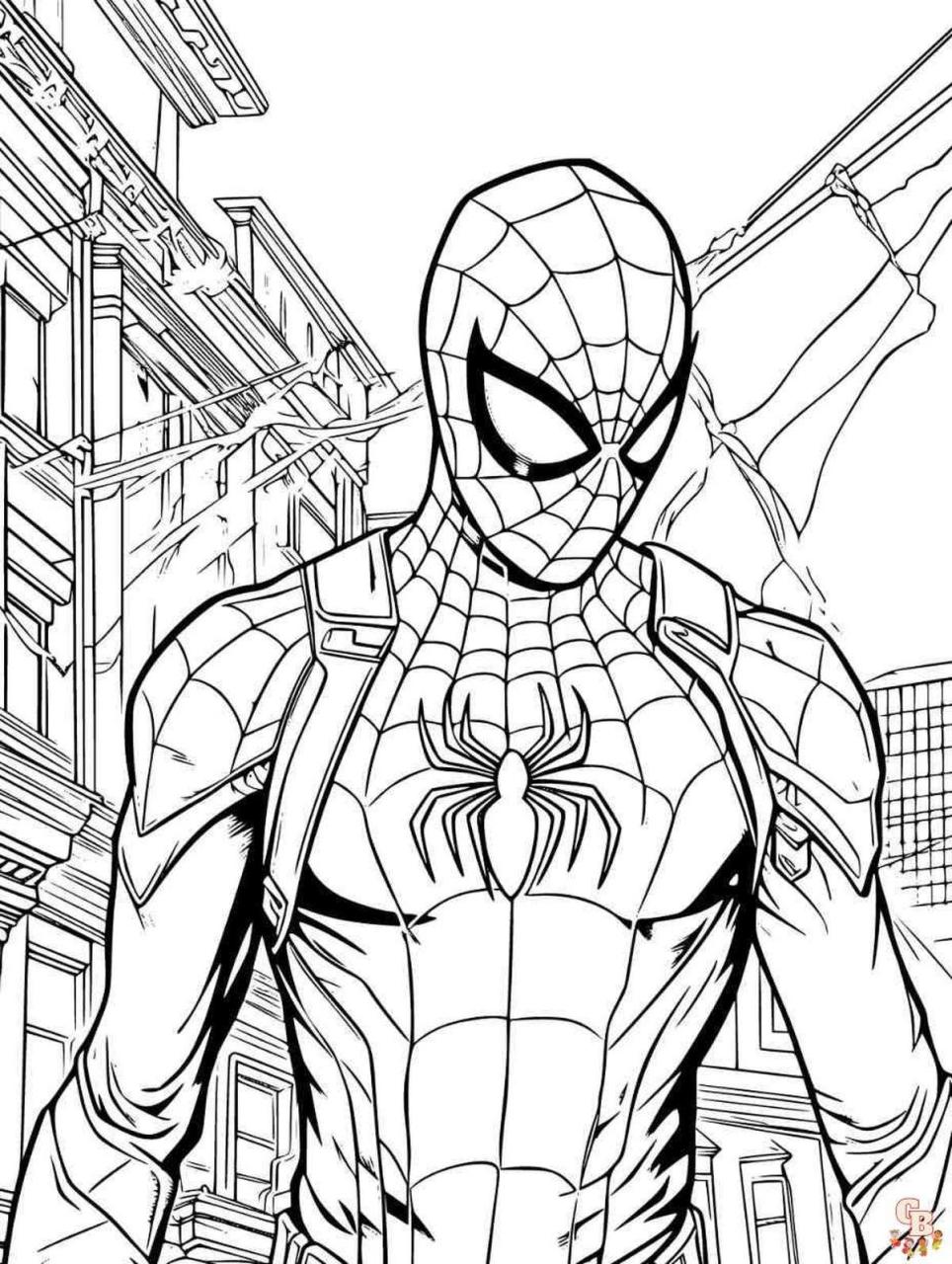 Spiderman Coloring Pages for Kids FREE Printable 19