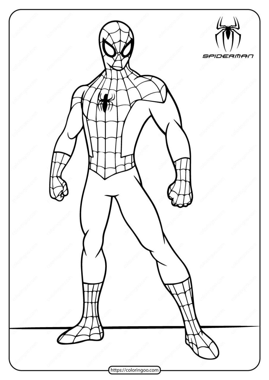 Spiderman Coloring Pages for Kids FREE Printable 26