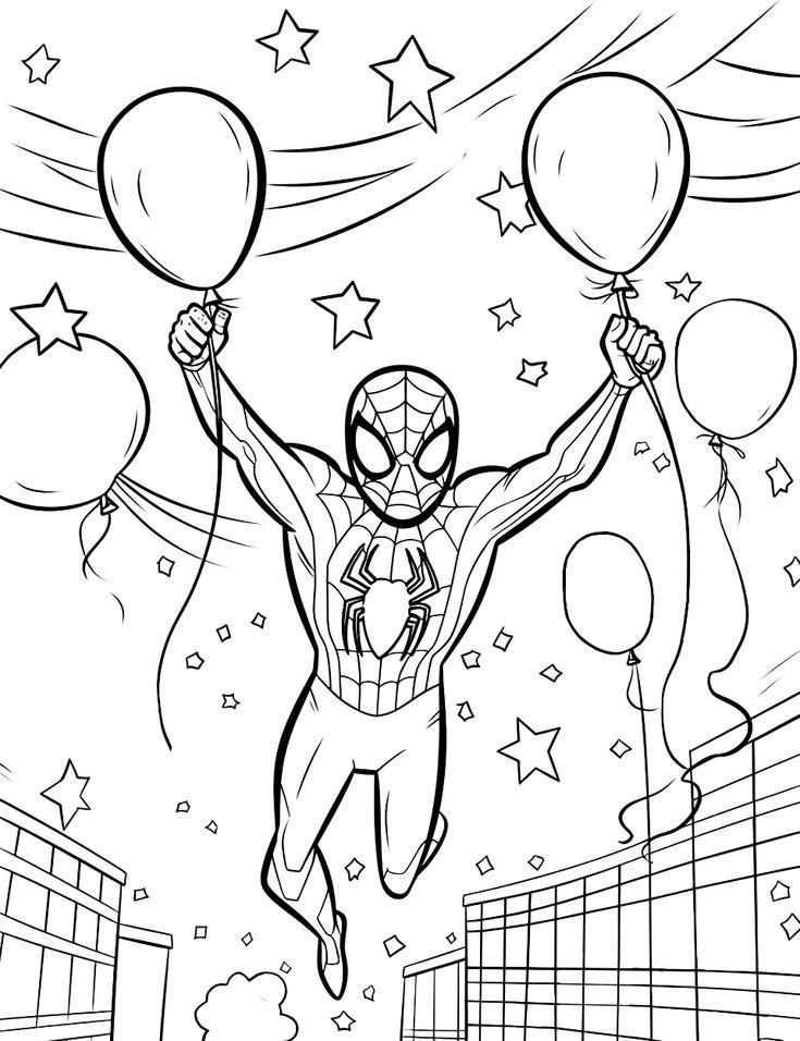 Spiderman Coloring Pages for Kids FREE Printable 48