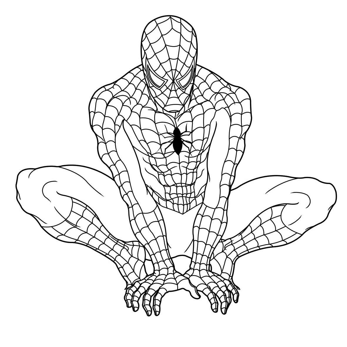 Tom Holland Spiderman Coloring Pages Free Printable 13