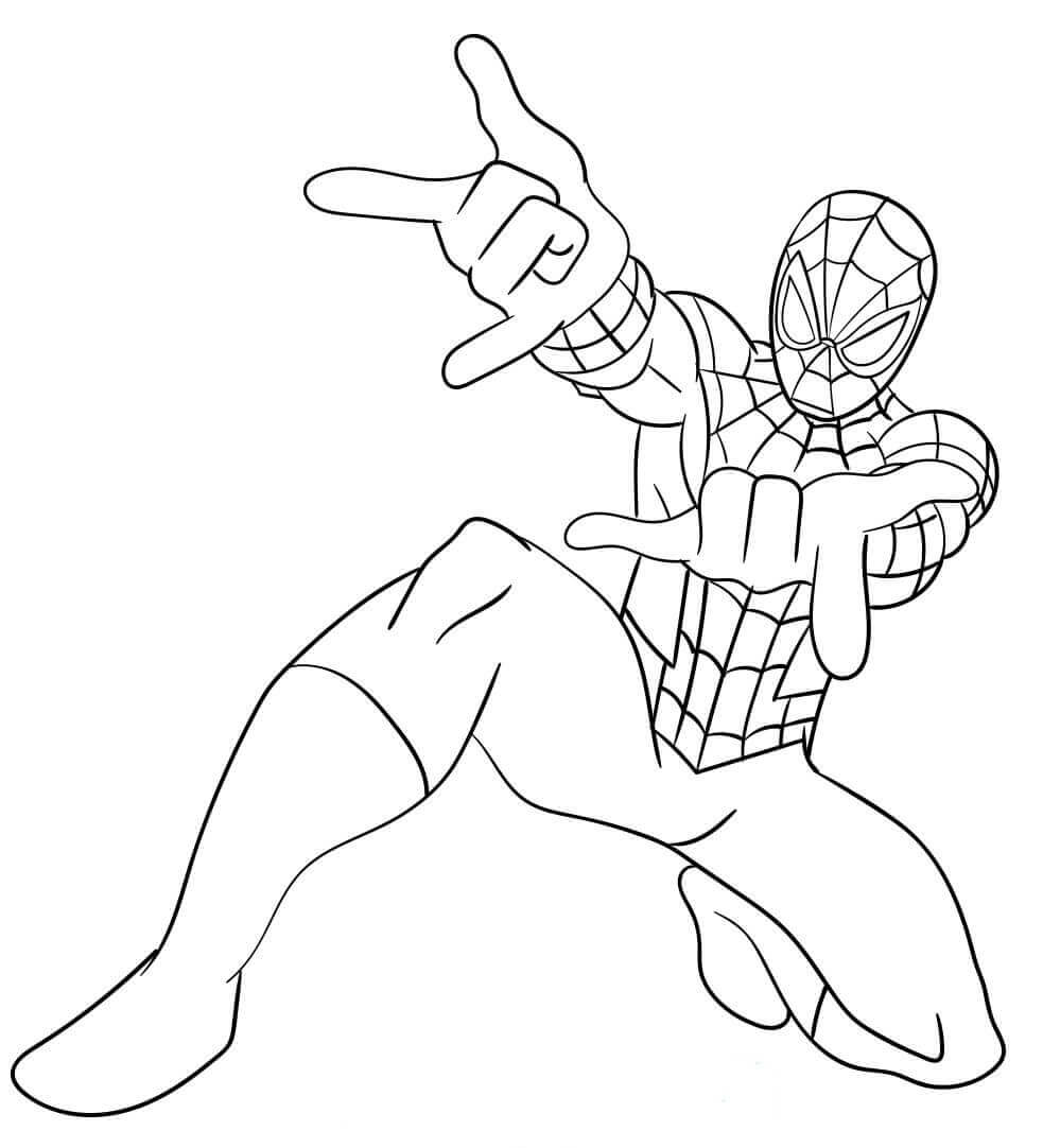 Tom Holland Spiderman Coloring Pages Free Printable 2