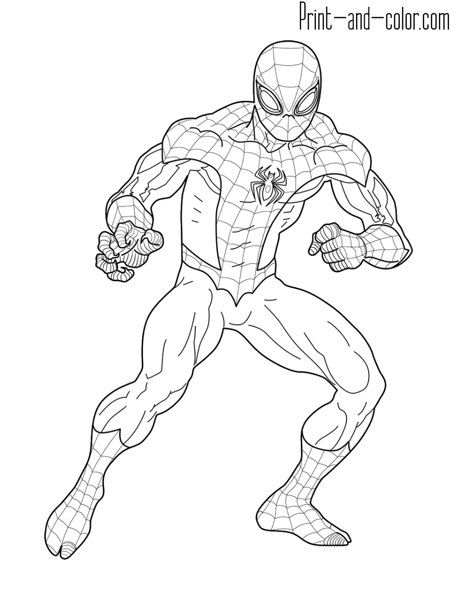 Tom Holland Spiderman Coloring Pages Free Printable 5