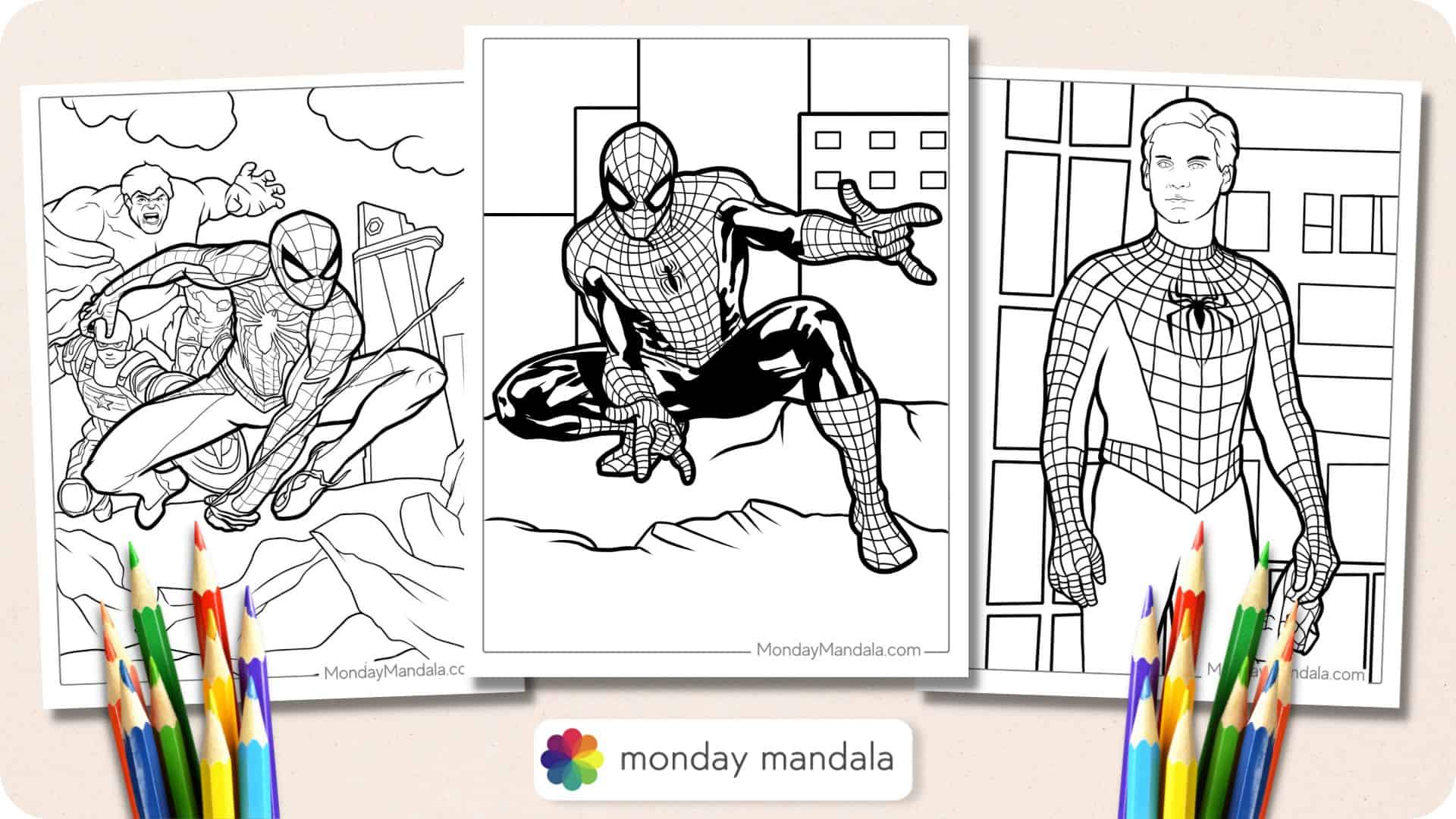 Tom Holland Spiderman Coloring Pages Free Printable 7