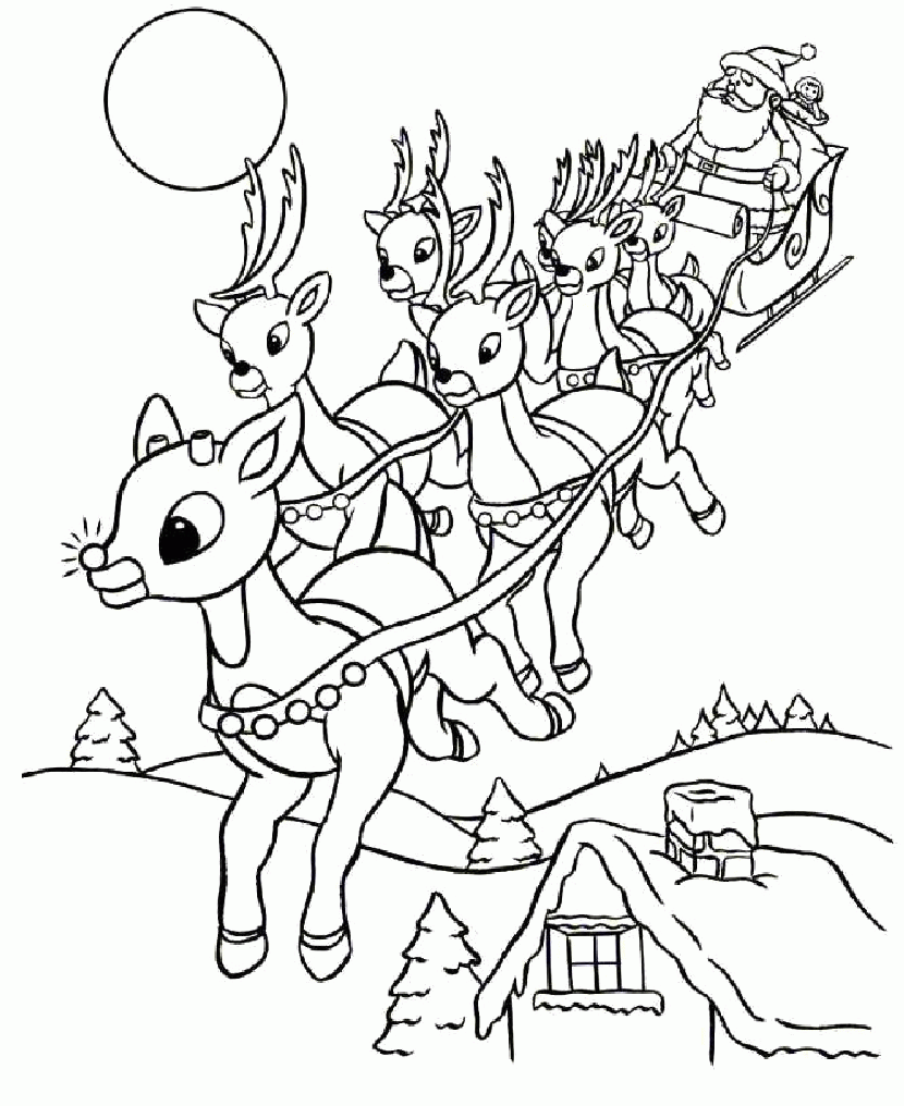 10 Santa and Reindeer Coloring Pages to Spread Holiday Cheer