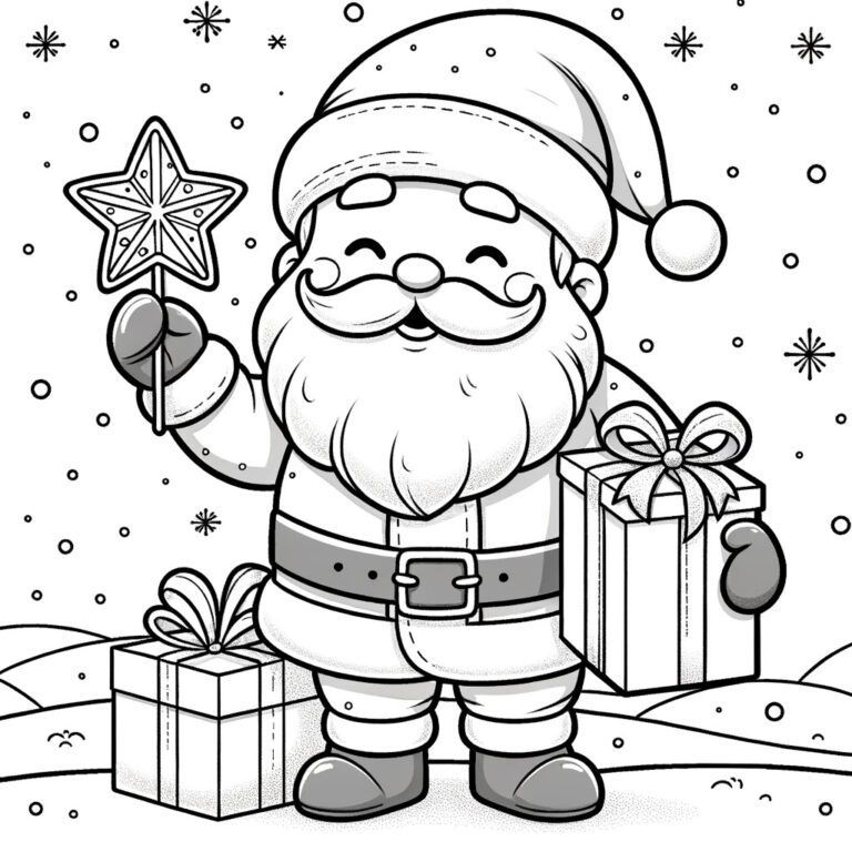 60+ Santa Clause Coloring Pages Special Christmas 11