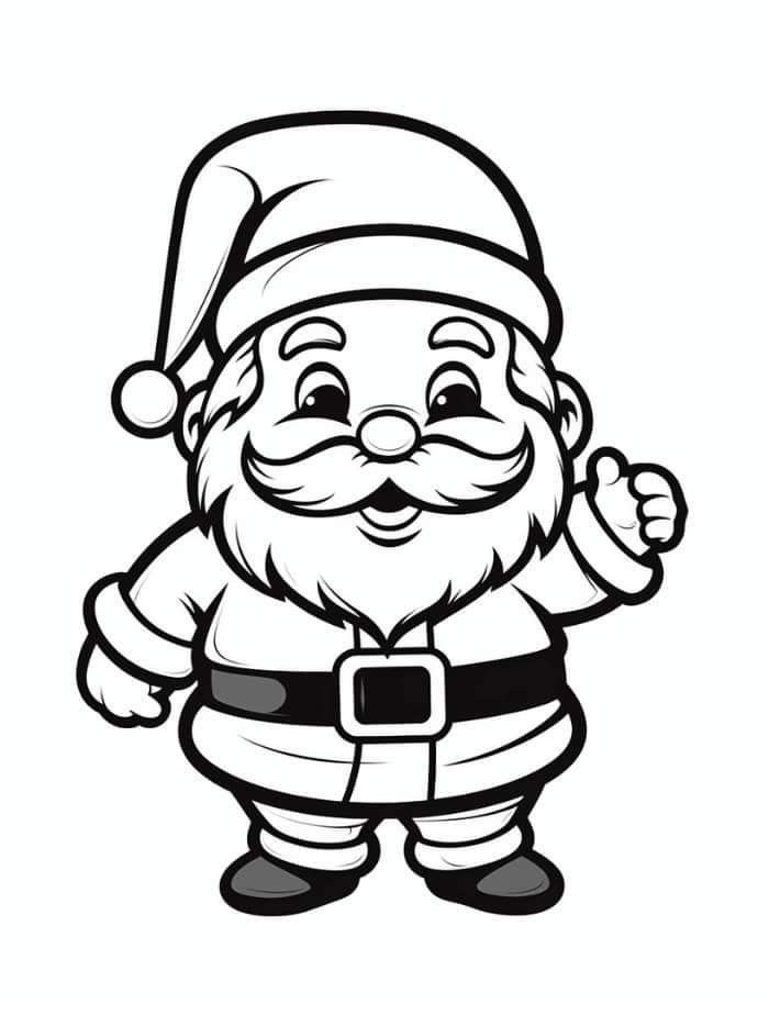 60+ Santa Clause Coloring Pages Special Christmas 13