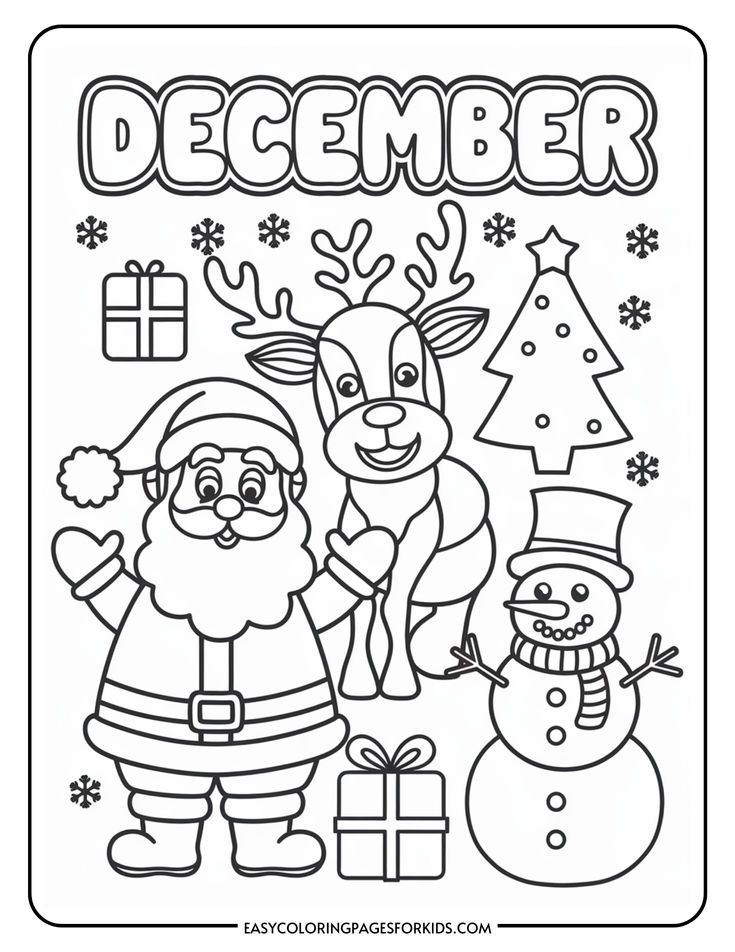 60+ Santa Clause Coloring Pages Special Christmas 15