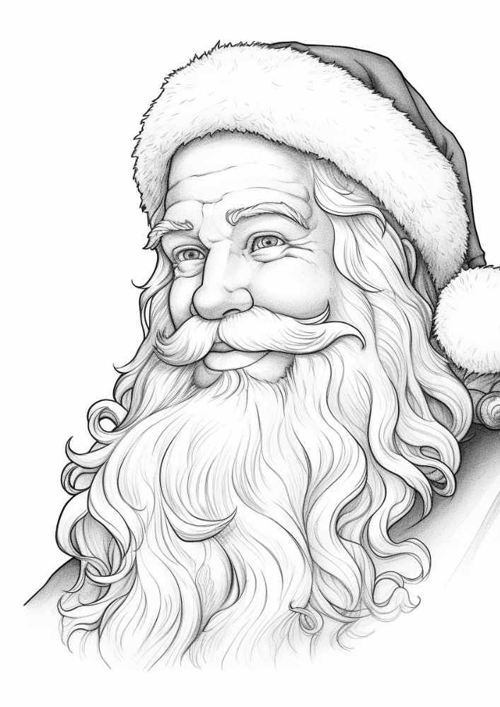 60+ Santa Clause Coloring Pages Special Christmas 16