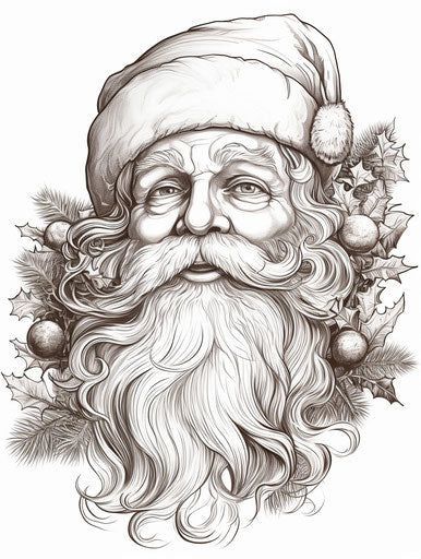 60+ Santa Clause Coloring Pages Special Christmas 2